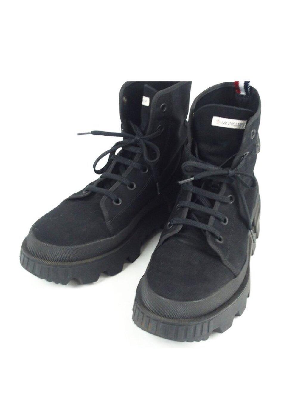Moncler Ankle Boots Black Canvas 44 Shoes